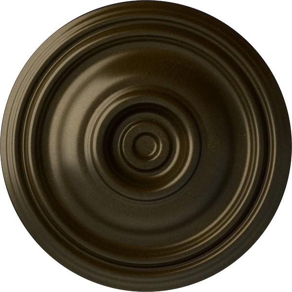Ekena Millwork Traditional Ceiling Medallion (Fits Canopies up to 4"), Hand-Painted Green Gold, 14 3/4"OD x 1 3/4"P CM14TRGGS - main